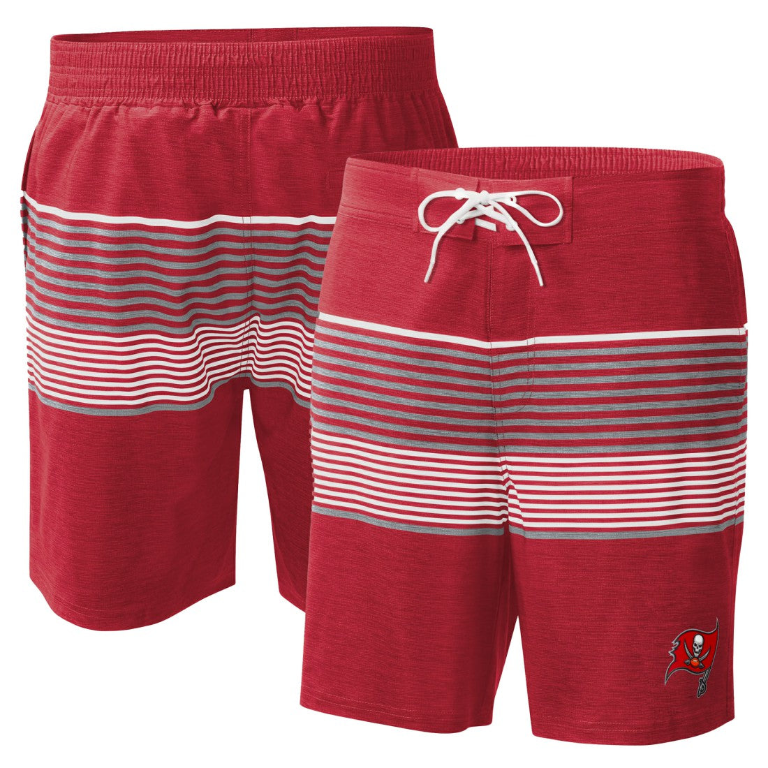 Tampa Bay Buccaneers G-III Sports by Carl Banks Coastline Volley Swim Shorts - Red discount
