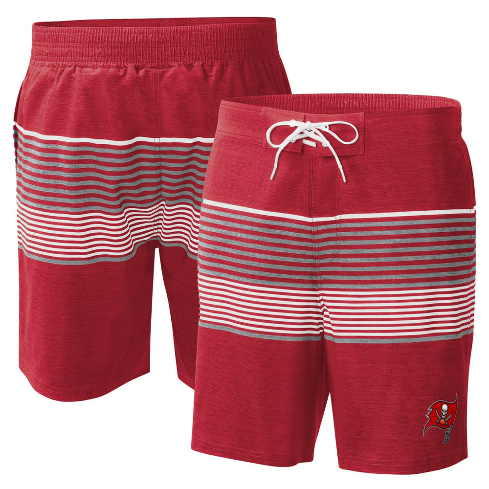 Tampa Bay Buccaneers G-III Sports by Carl Banks Coastline Volley Swim Shorts - Red discount