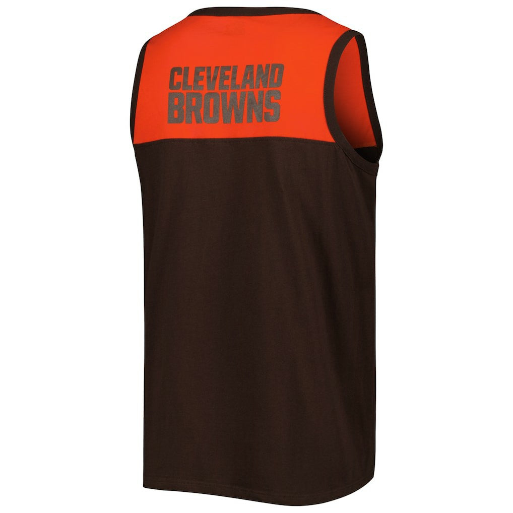 Cleveland Browns Starter Logo Touchdown Fashion Tank Top - Brown/Orange cheap