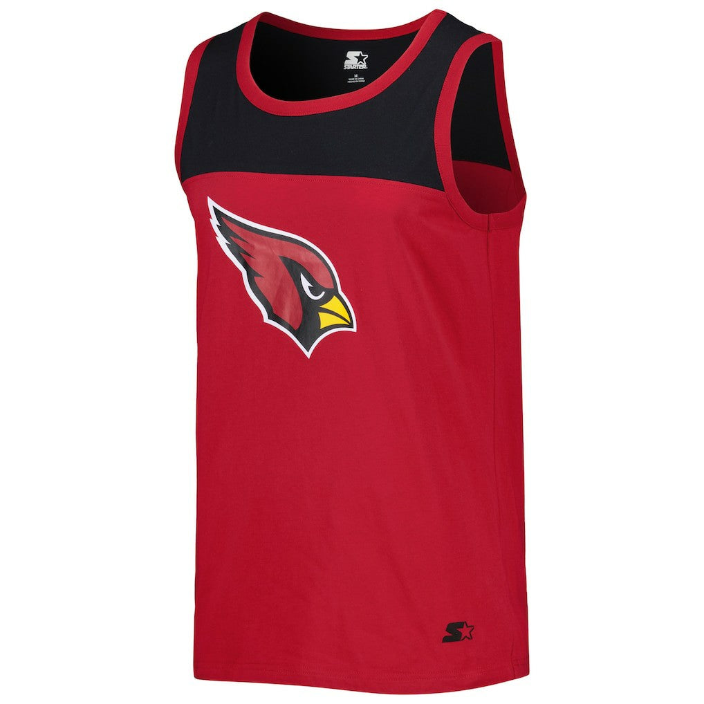 Arizona Cardinals Starter Logo Touchdown Fashion Tank Top - Cardinal/Black outlet