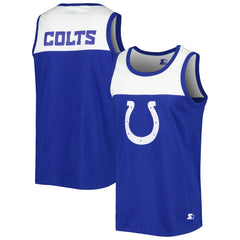 Indianapolis Colts Starter Logo Touchdown Fashion Tank Top - Royal/White outlet
