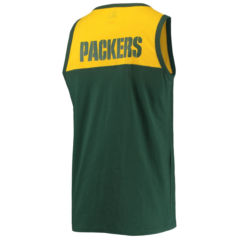Green Bay Packers Starter Logo Touchdown Fashion Tank Top - Green/Gold sale