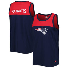 New England Patriots Starter Logo Touchdown Fashion Tank Top - Navy/Red discount