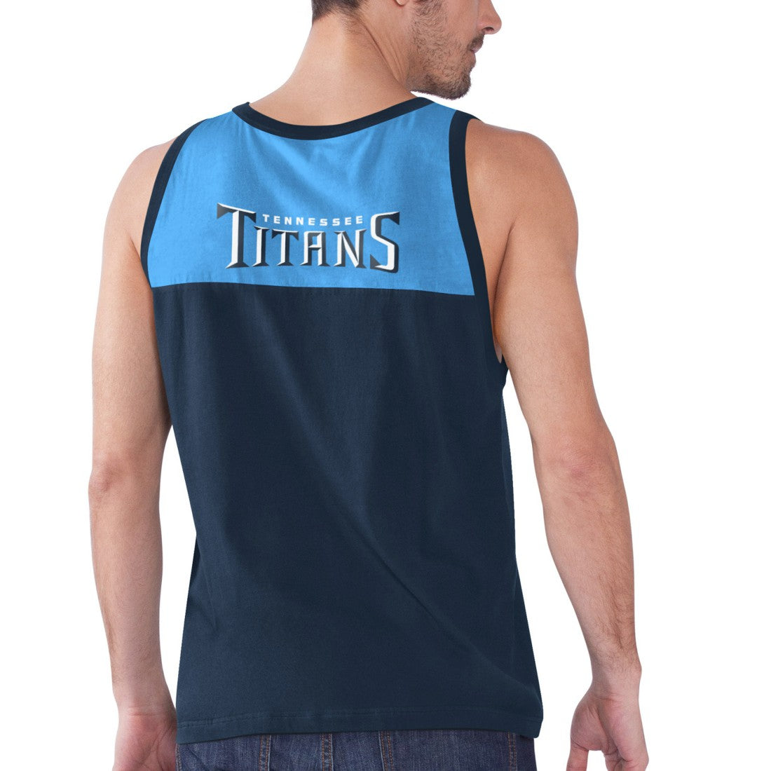 Tennessee Titans Starter Logo Touchdown Fashion Tank Top - Navy/Light Blue discount