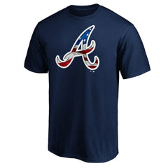 Atlanta Braves Team Banner Wave T-Shirt Navy
