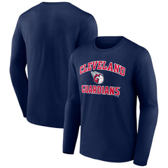 Cleveland Guardians Heart & Soul Long Sleeve T-Shirt Navy