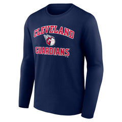 Cleveland Guardians Heart & Soul Long Sleeve T-Shirt Navy