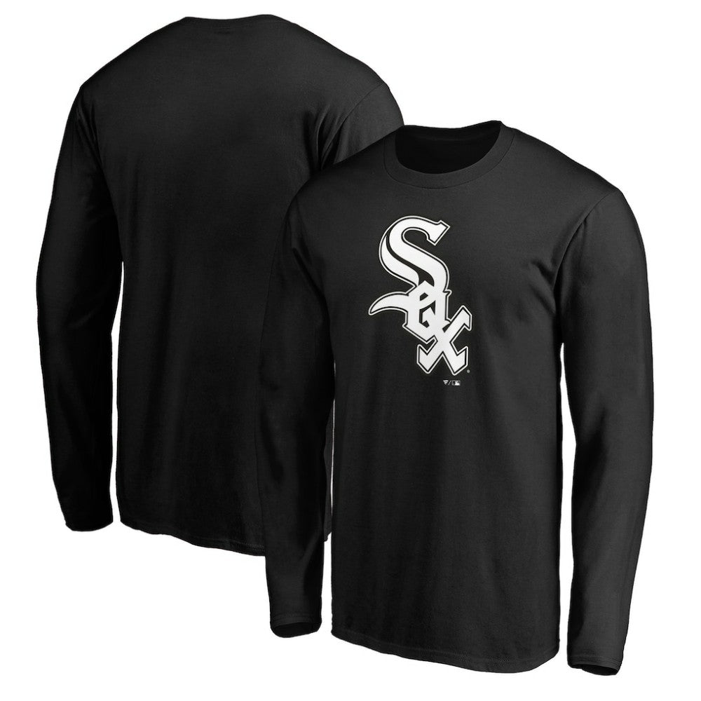 Chicago White Sox Team Official Logo Long Sleeve T-Shirt Black