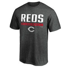 Cincinnati Reds Team Win Stripe T-Shirt Charcoal