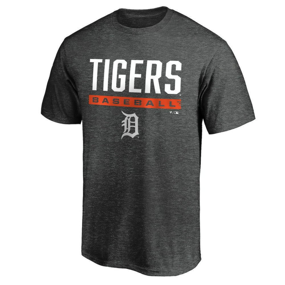 Detroit Tigers Team Win Stripe T-Shirt Charcoal