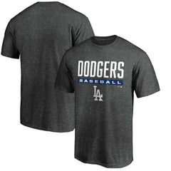 Los Angeles Dodgers Team Win Stripe T-Shirt Charcoal
