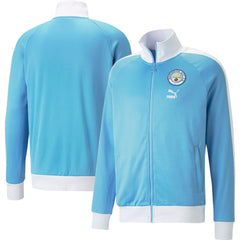 Manchester City ftblHeritage T7 Raglan Full-Zip Track Jacket - Sky Blue sale