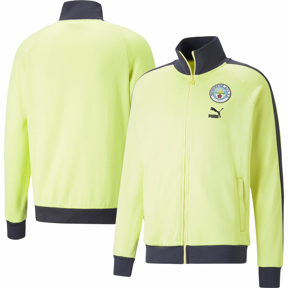 Manchester City ftblHeritage T7 Raglan Full-Zip Track Jacket - Yellow shop