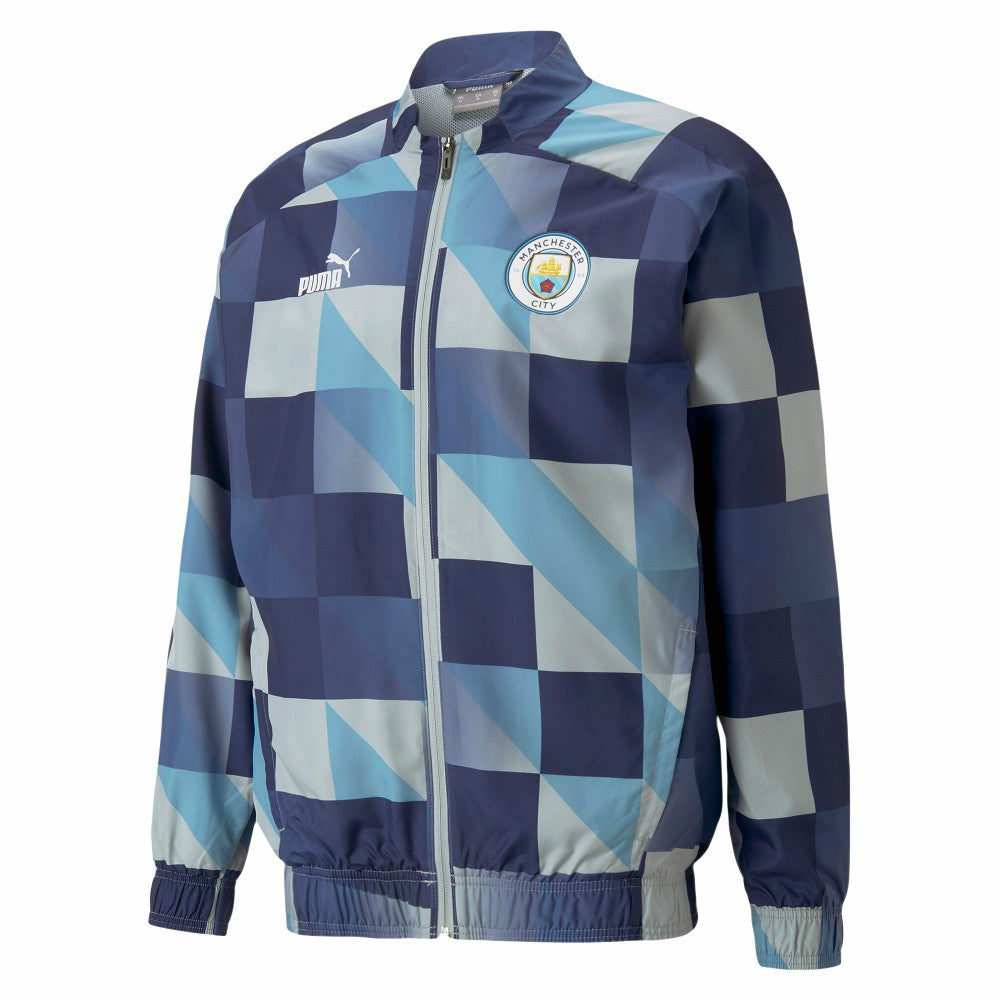 Manchester City 2022/23 Pre-Match Full-Zip Jacket - Navy/Gray on sale