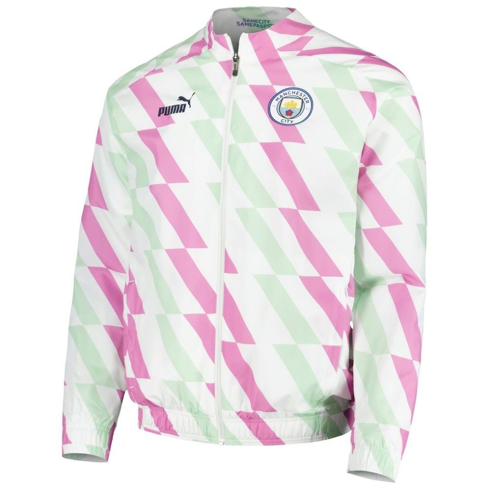 Manchester City 2022/23 Pre-Match Full-Zip Jacket - White shop