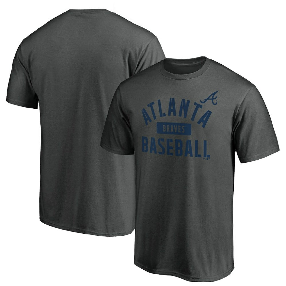 Atlanta Braves Team Primary Pill T-Shirt Charcoal