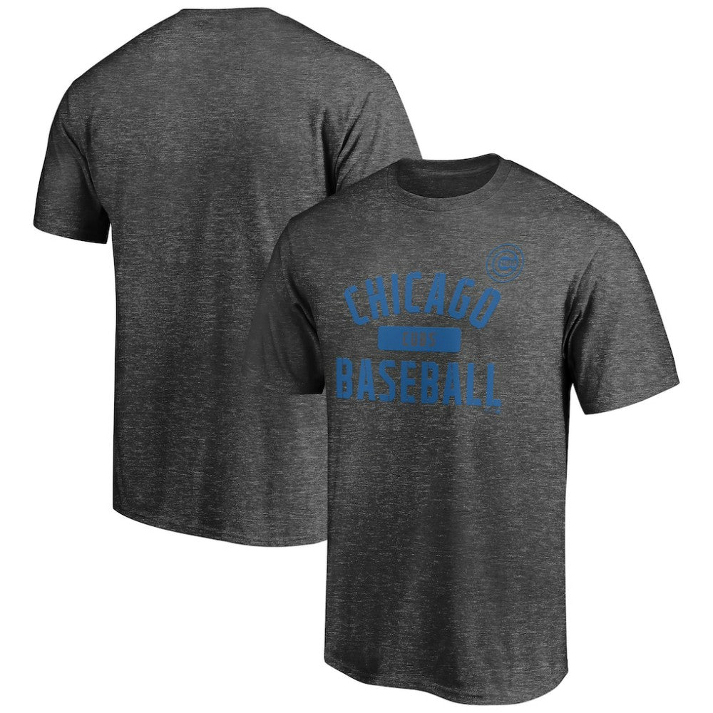 Chicago Cubs Team Primary Pill T-Shirt Charcoal