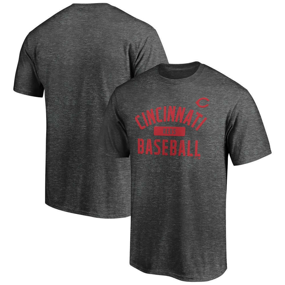 Cincinnati Reds Team Primary Pill T-Shirt Charcoal