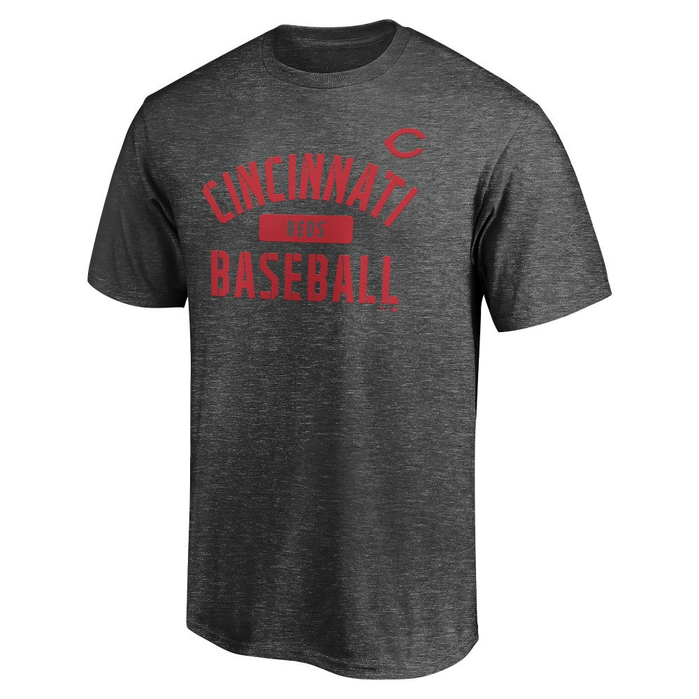 Cincinnati Reds Team Primary Pill T-Shirt Charcoal