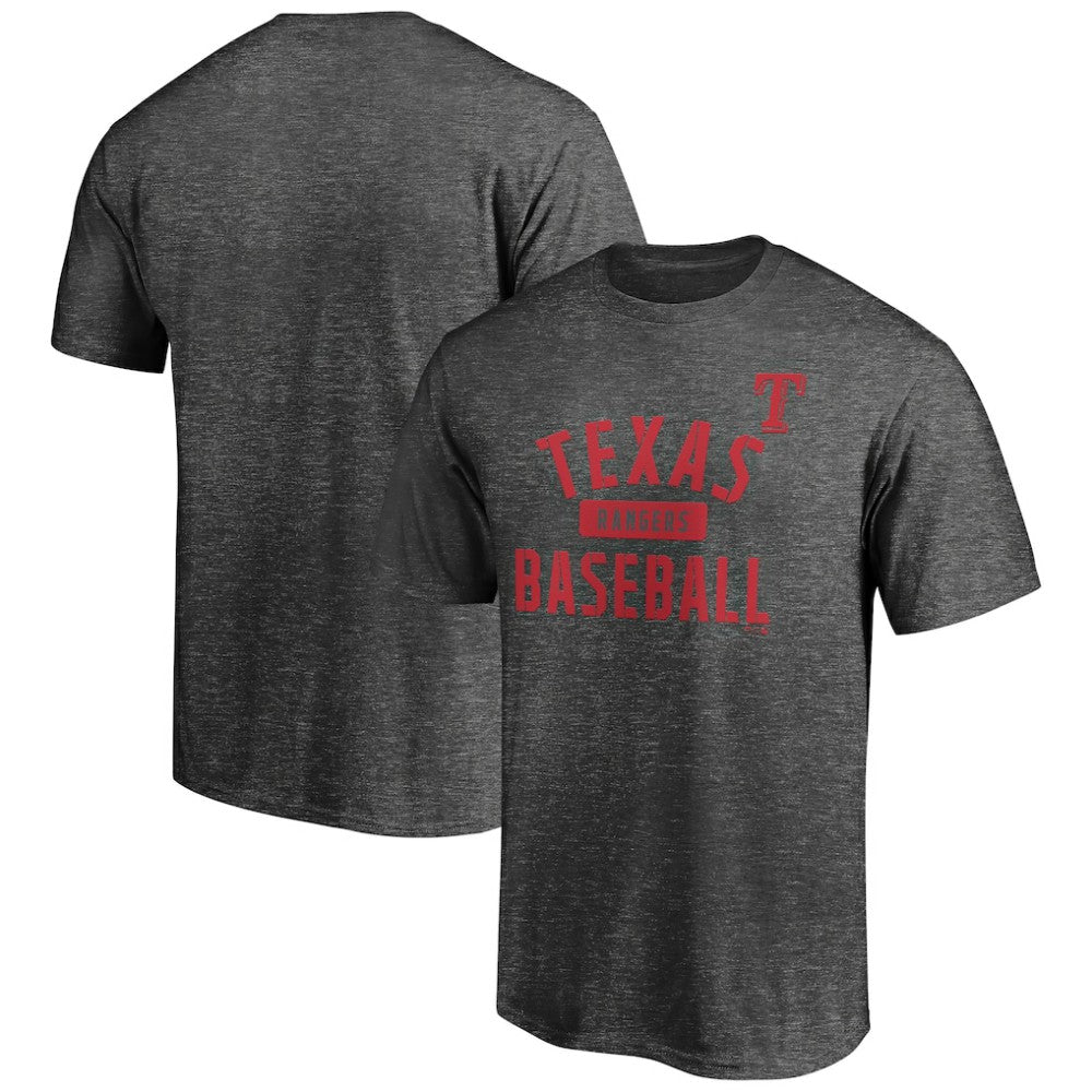 Texas Rangers Team Primary Pill T-Shirt Charcoal