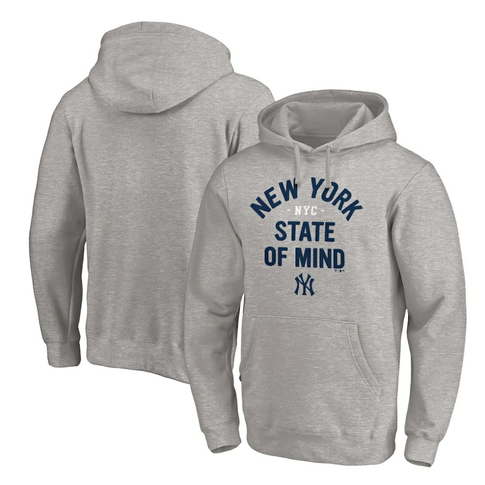 New York Yankees Heater State of Mind Pullover Hoodie Gray