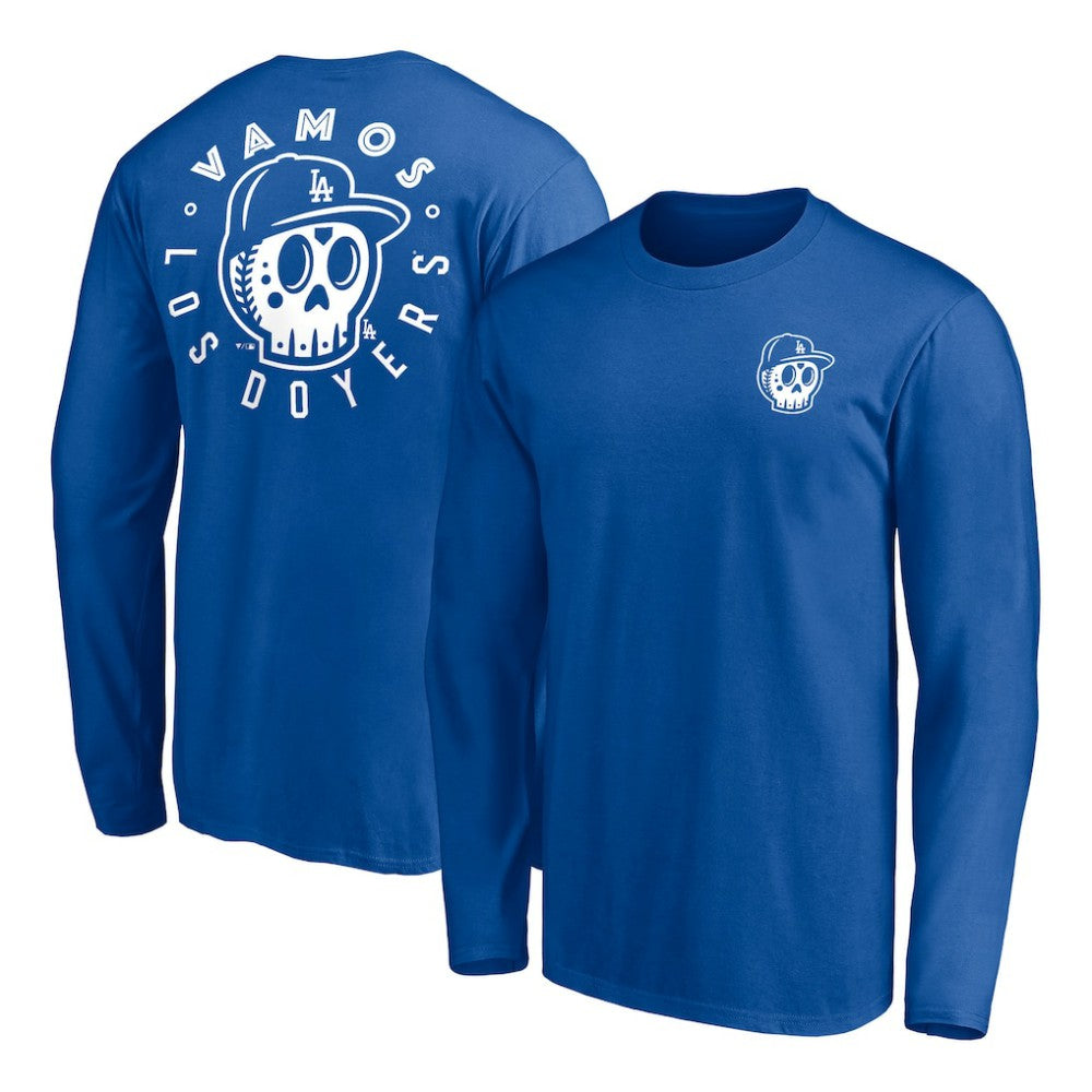 Los Angeles Dodgers Team Hometown Collection Sugar Skull Long Sleeve T-Shirt Royal