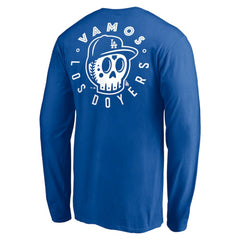 Los Angeles Dodgers Team Hometown Collection Sugar Skull Long Sleeve T-Shirt Royal