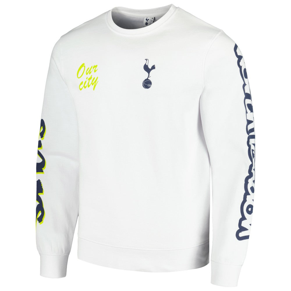 Tottenham Hotspur Graffiti Pullover Sweatshirt - White for sale