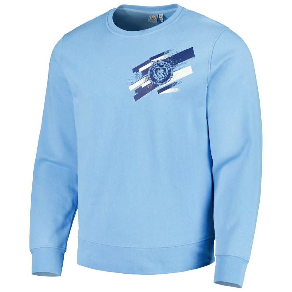 Manchester City Vintage Pullover Sweatshirt - Light Blue cheap
