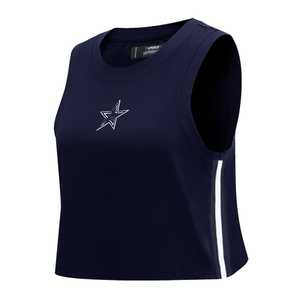 Dallas Cowboys Pro Standard Women's Ombre Wordmark Classic Cropped Tank Top - Navy online