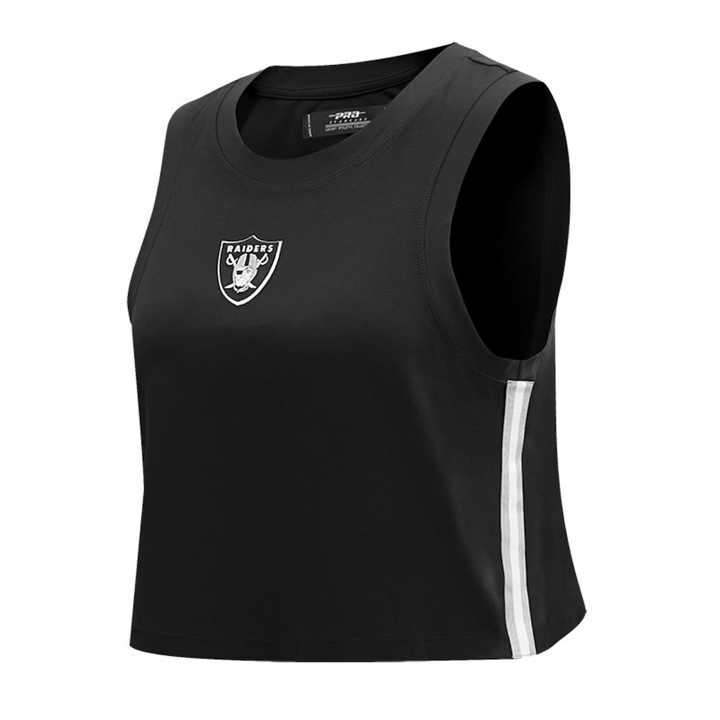 Las Vegas Raiders Pro Standard Women's Ombre Wordmark Classic Cropped Tank Top - Black discount