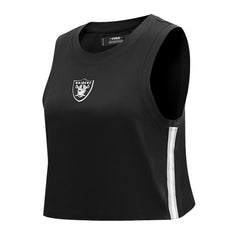 Las Vegas Raiders Pro Standard Women's Ombre Wordmark Classic Cropped Tank Top - Black discount
