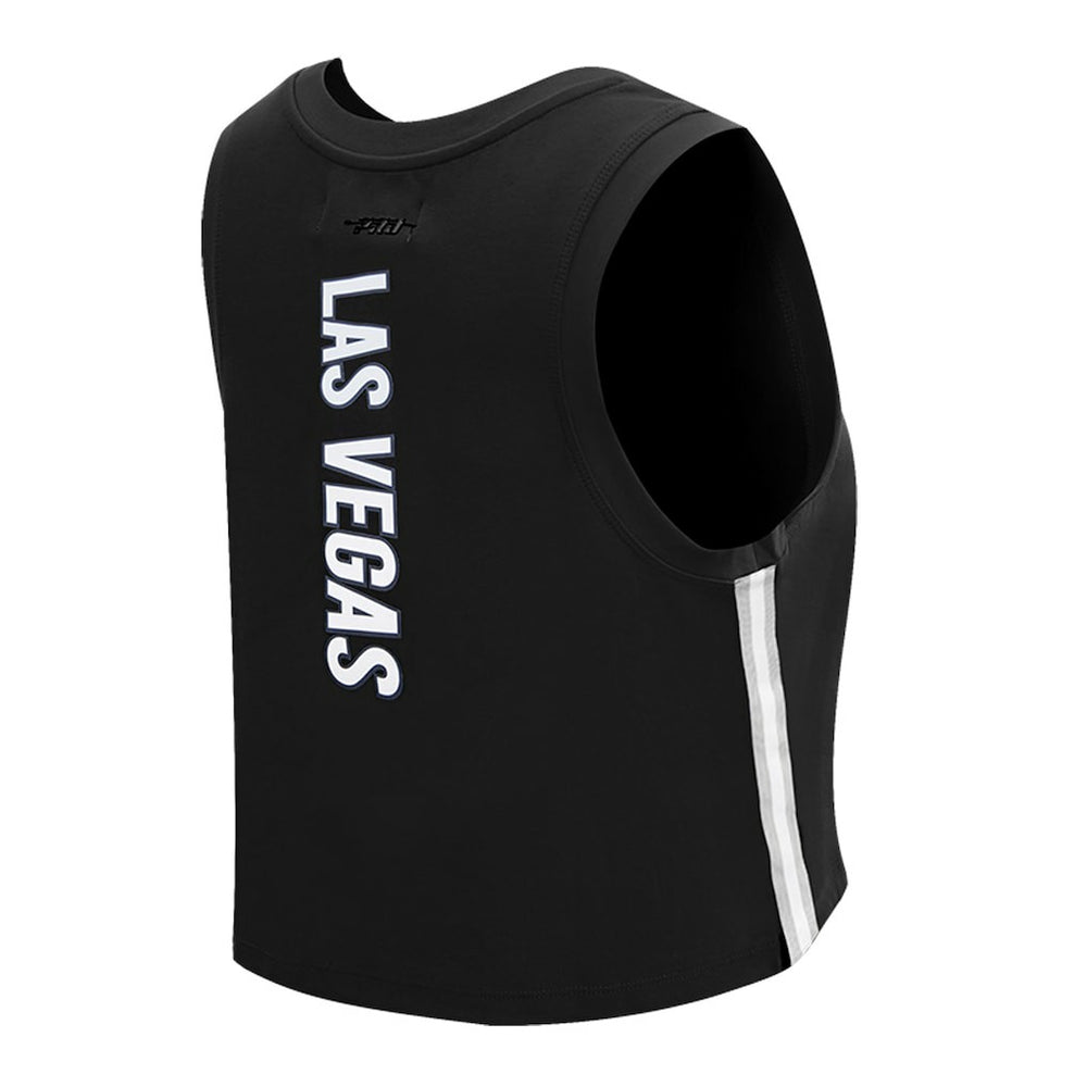 Las Vegas Raiders Pro Standard Women's Ombre Wordmark Classic Cropped Tank Top - Black discount