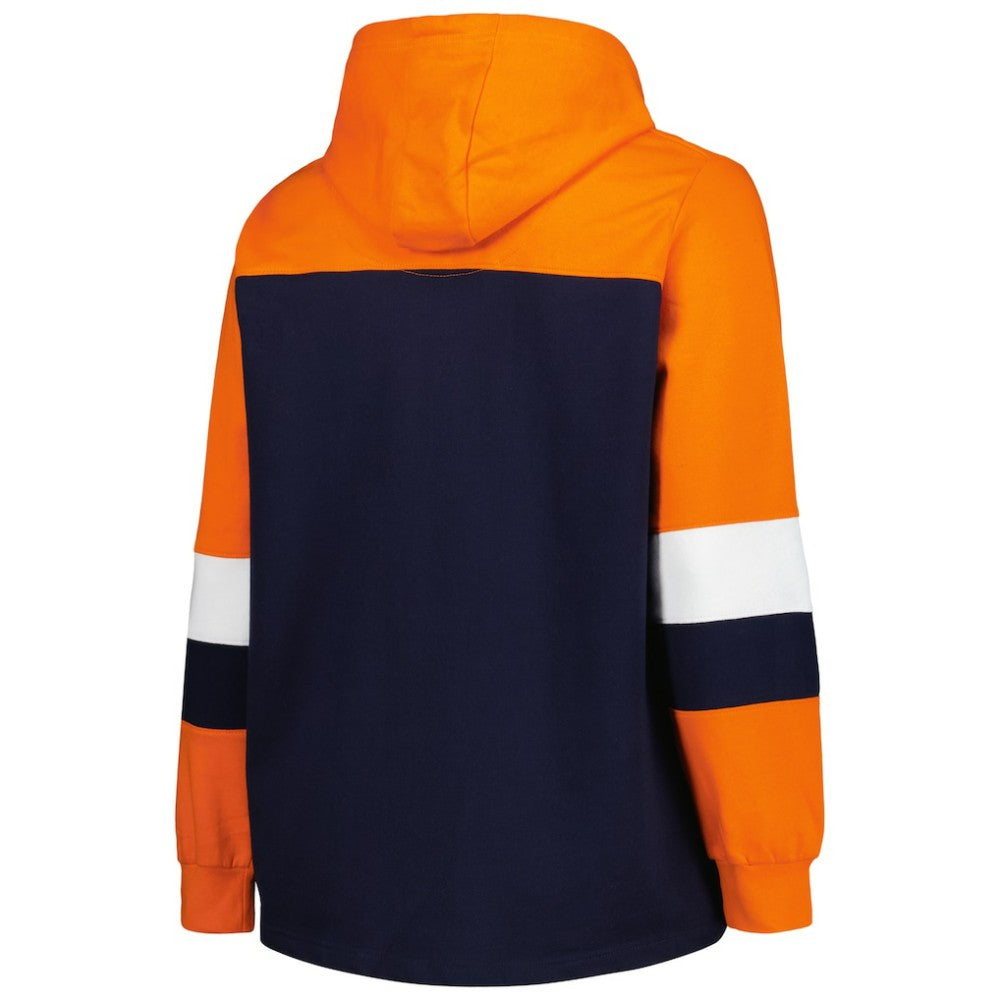Houston Astros Women's Plus Size Colorblock Pullover Hoodie Navy