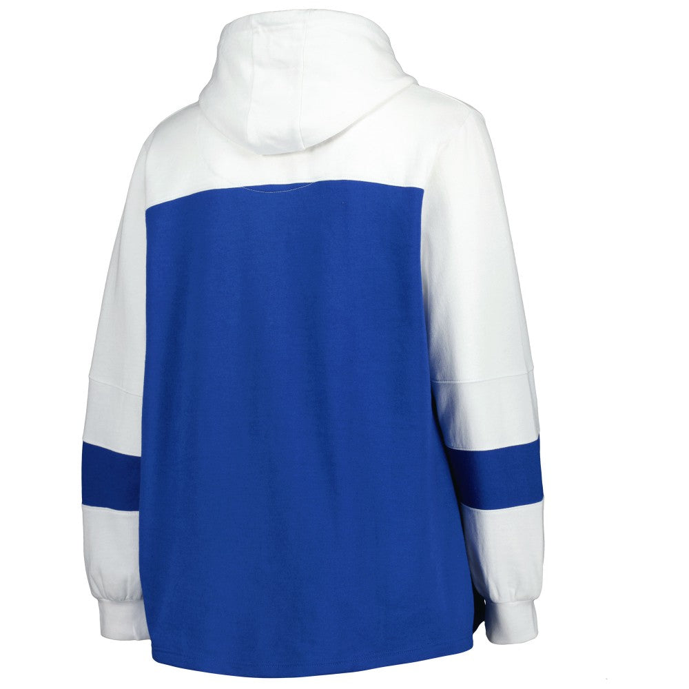 Kansas City Royals Women's Plus Size Colorblock Pullover Hoodie Royal