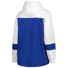 Los Angeles Dodgers Women's Plus Size Colorblock Pullover Hoodie Royal