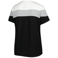 Miami Marlins Women's Plus Size Colorblock T-Shirt White/Black