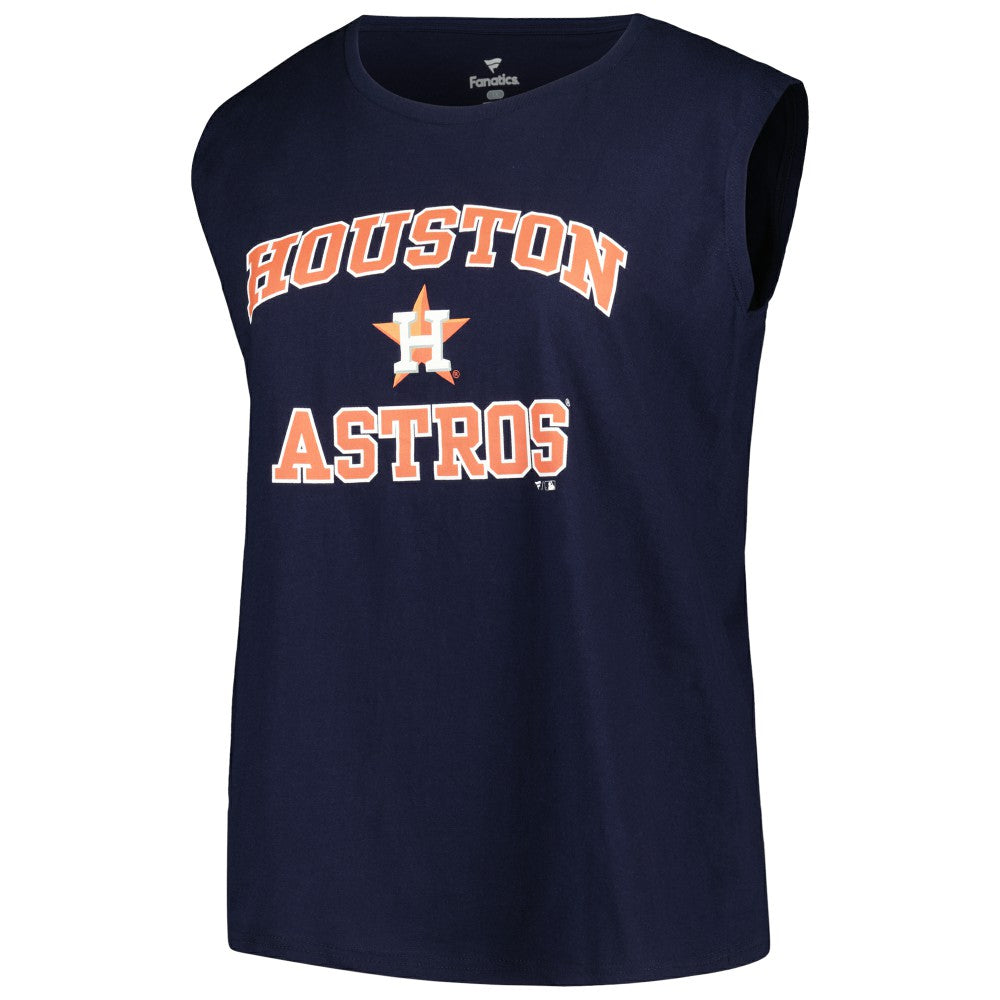 Houston Astros Profile Women's Plus Size Tank Top Navy