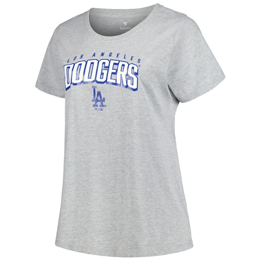 Los Angeles Dodgers Profile Women's Plus Size T-Shirt Combo Pack Black/Heather Gray