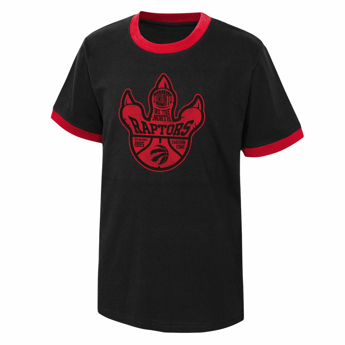 Toronto Raptors Youth Hoop City Hometown Ringer T-Shirt - Black for sale