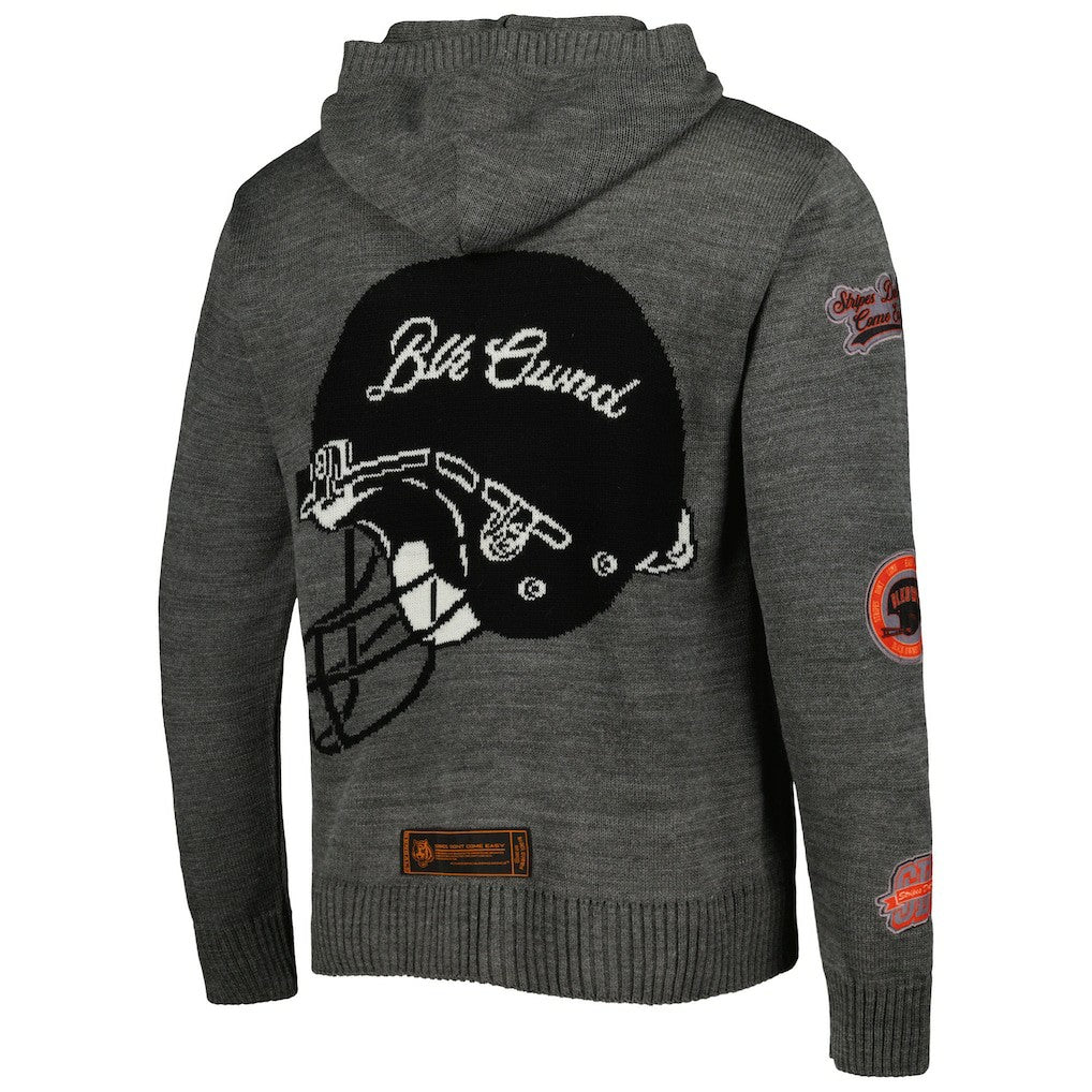 Cincinnati Bengals x BlaCkOWned Stripes Don't Come Easy Pullover Hoodie - Gray for sale