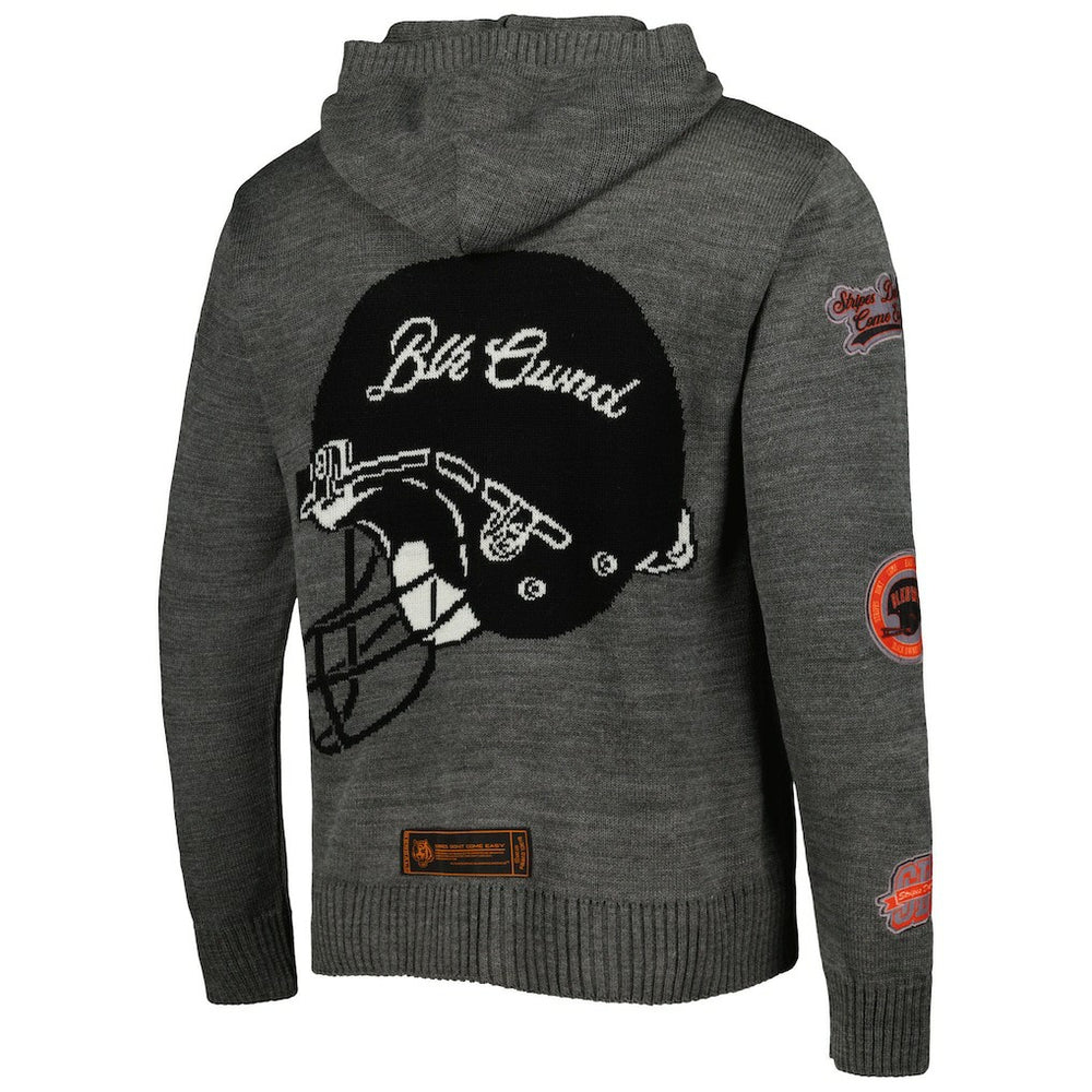 Cincinnati Bengals x BlaCkOWned Stripes Don't Come Easy Pullover Hoodie - Gray for sale
