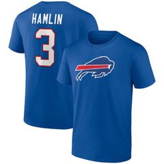 Damar Hamlin Buffalo Bills Icon Name & Number T-Shirt - Royal cheap