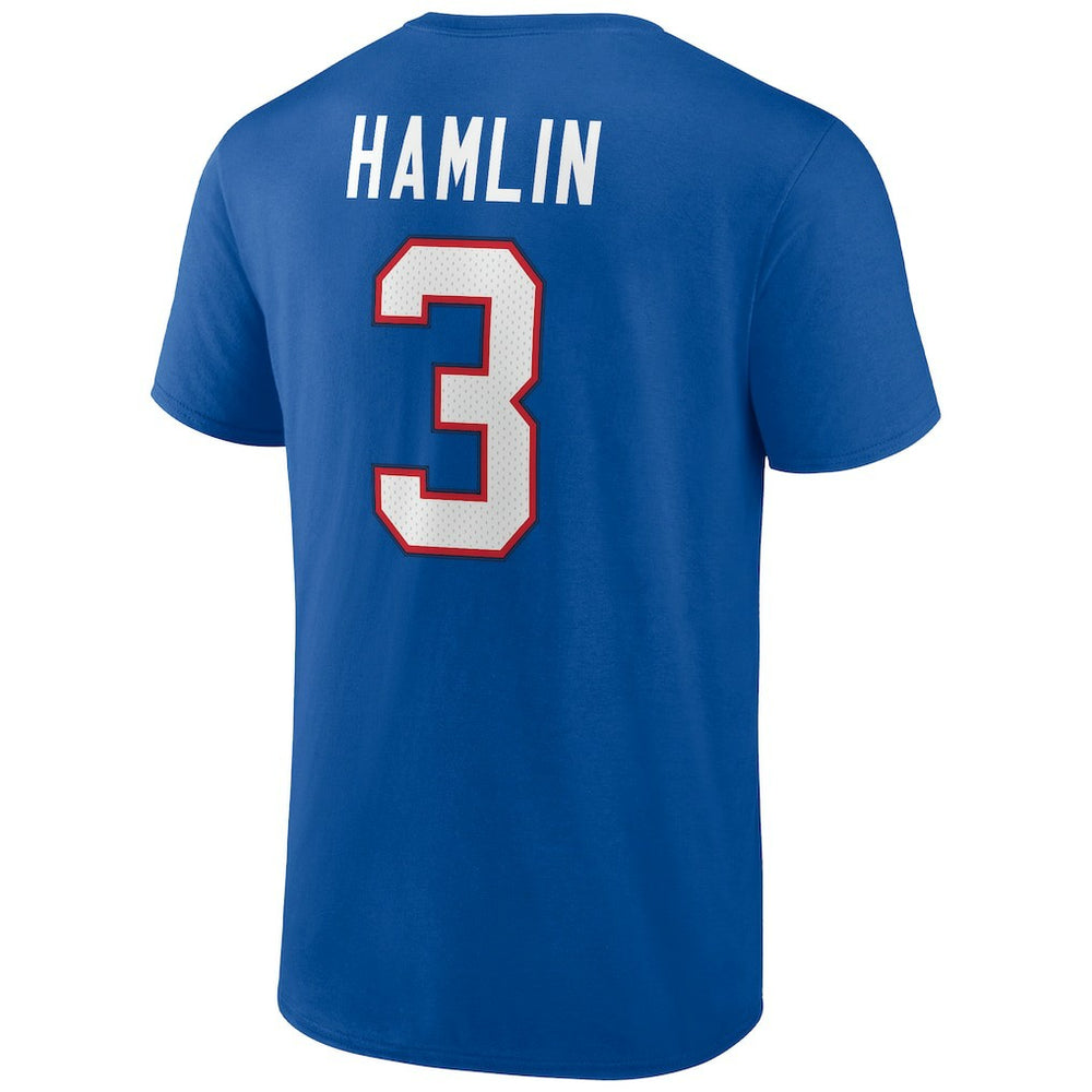 Damar Hamlin Buffalo Bills Icon Name & Number T-Shirt - Royal cheap