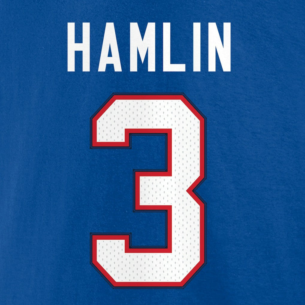 Damar Hamlin Buffalo Bills Icon Name & Number T-Shirt - Royal cheap