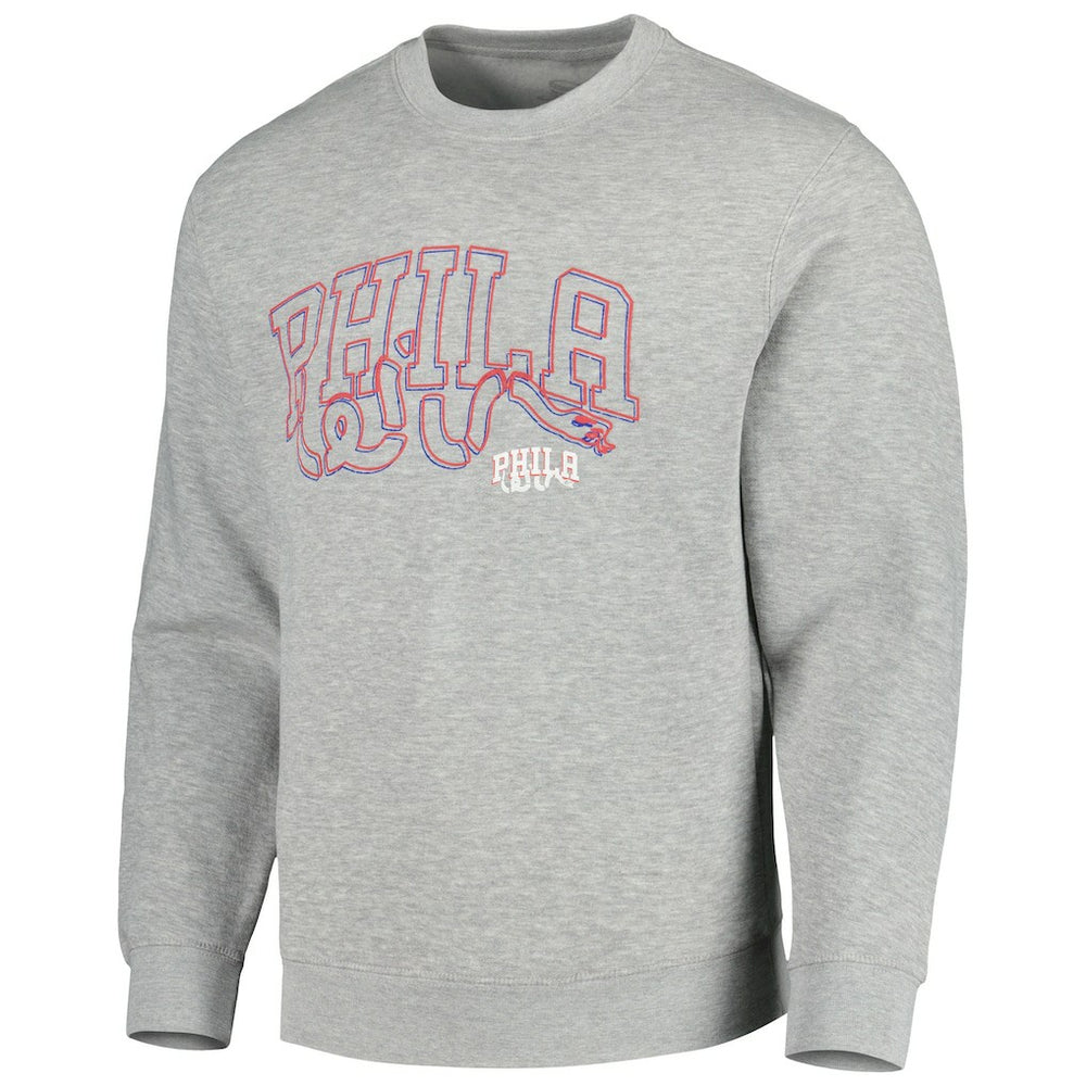 Philadelphia 76ers Stadium Essentials Unisex Element Logo Pop Pullover Sweatshirt - Heather Gray for sale