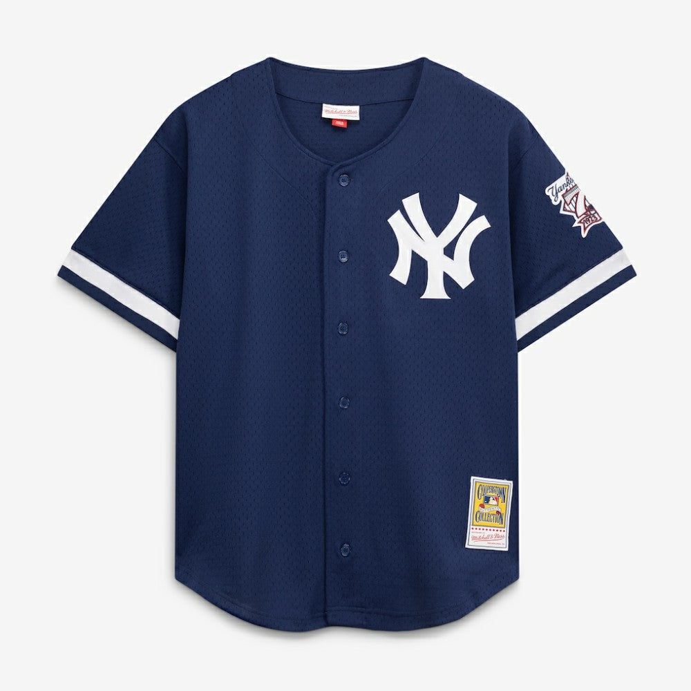 Mariano Rivera New York Yankees Mitchell & Ness Cooperstown Collection Mesh Batting Practice Button-Up Jersey Navy