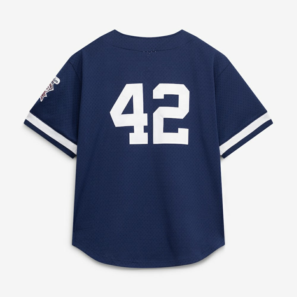 Mariano Rivera New York Yankees Mitchell & Ness Cooperstown Collection Mesh Batting Practice Button-Up Jersey Navy