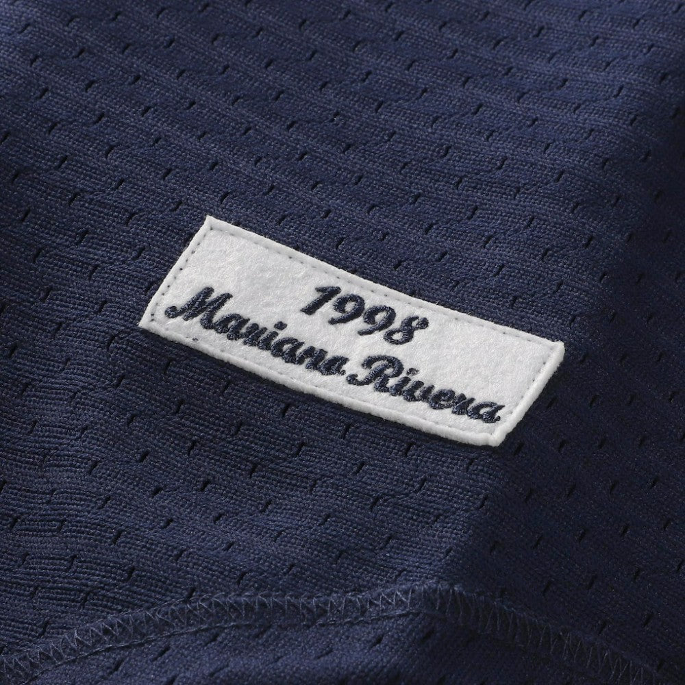 Mariano Rivera New York Yankees Mitchell & Ness Cooperstown Collection Mesh Batting Practice Button-Up Jersey Navy