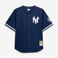 Derek Jeter New York Yankees Cooperstown Collection Mesh Batting Practice Button-Up Jersey Navy
